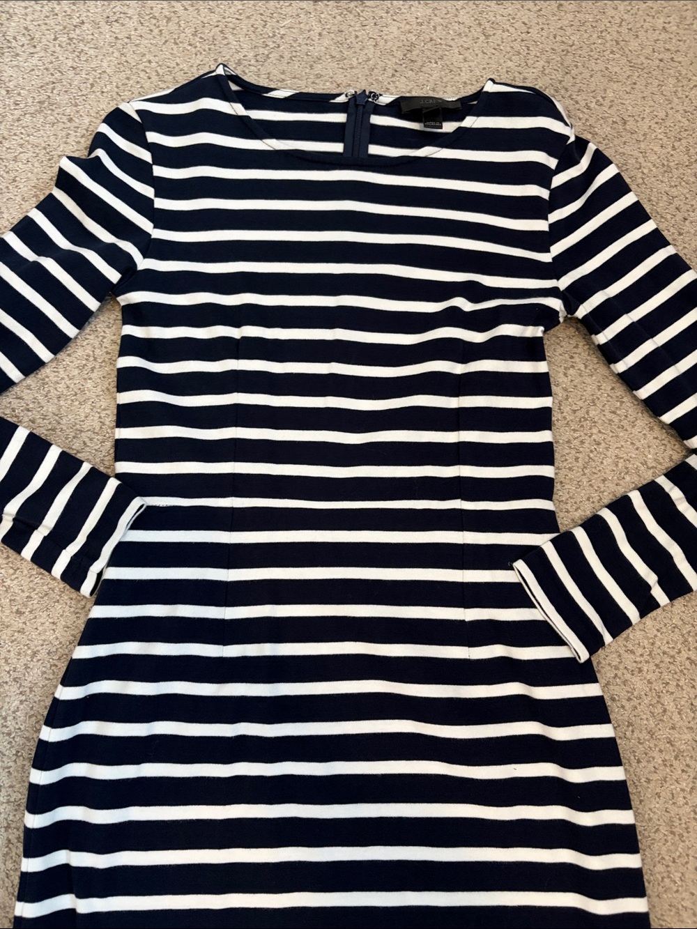 J. Crew Striped Midi Dress, 00 - Picture 2 of 14